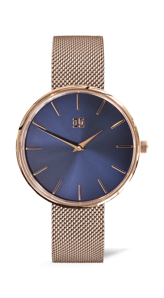 Aldan Rosegold Sunburst Blue