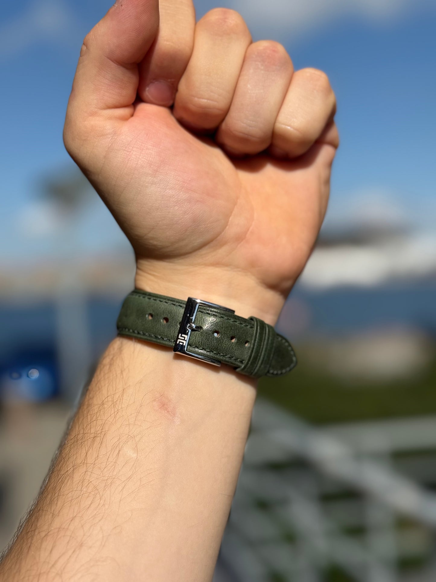 Nordic Pine Leather Strap